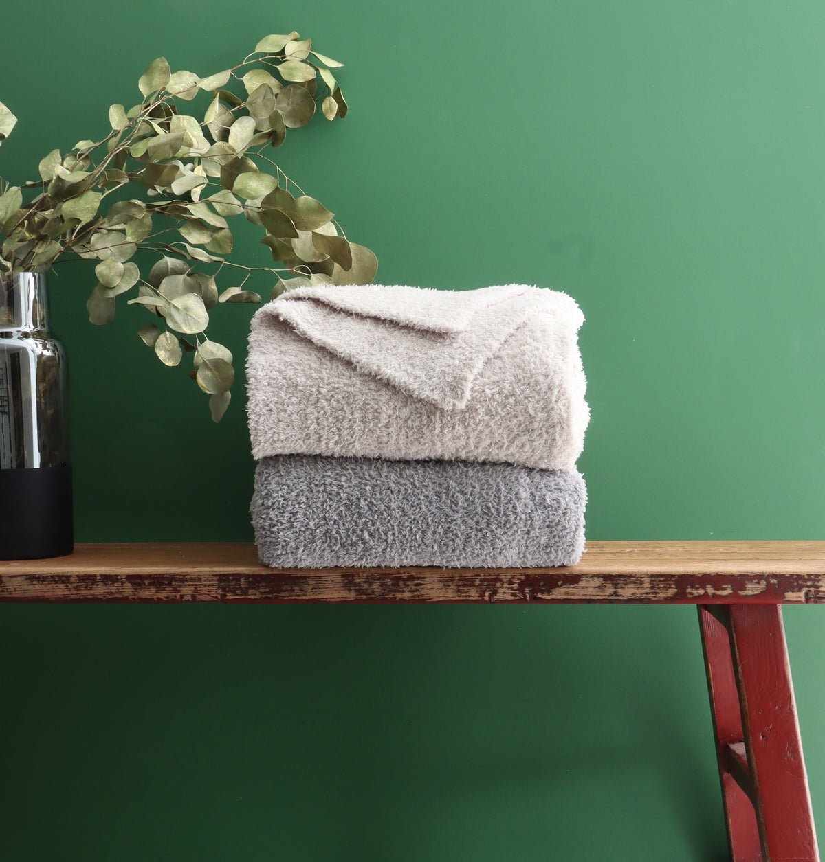 Luxe Woven Knitted Dream Throw Grey