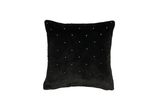 Pearl Accent Cushion Cover 18 X 18" Black