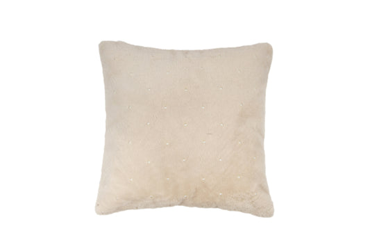 Pearl Accent Cushion Cover 18 X 18" Tan