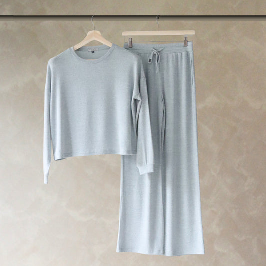Heathered Women's Lounge Set Blue
