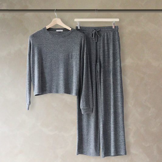 Heathered Women's Lounge Set Charcoal