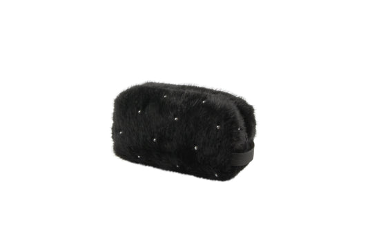 Pearl Accent Toiletry Bag Black