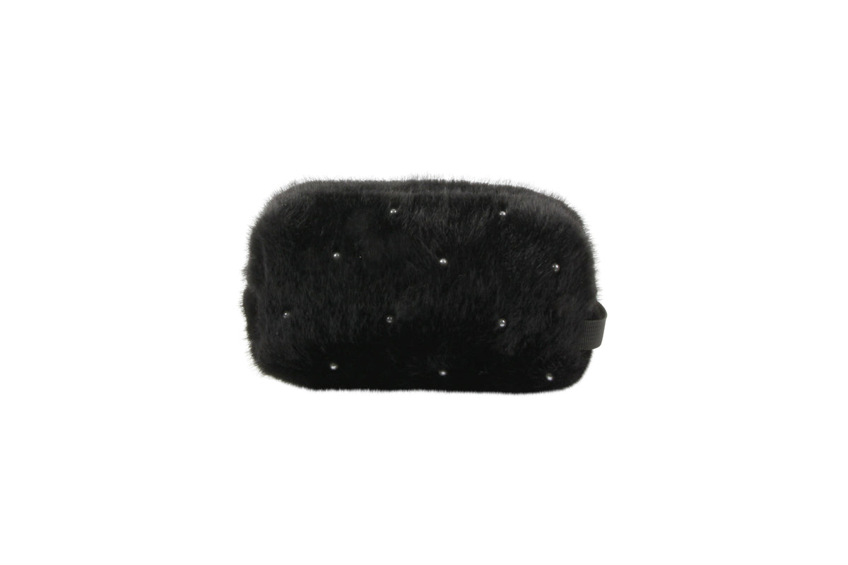 Pearl Accent Toiletry Bag Black