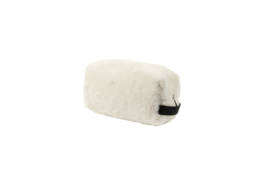 Pearl Accent Toiletry Bag Cream