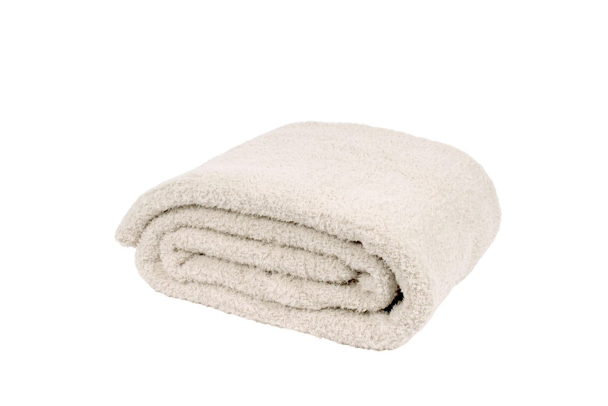 Luxe Woven Knitted Dream Throw Cream