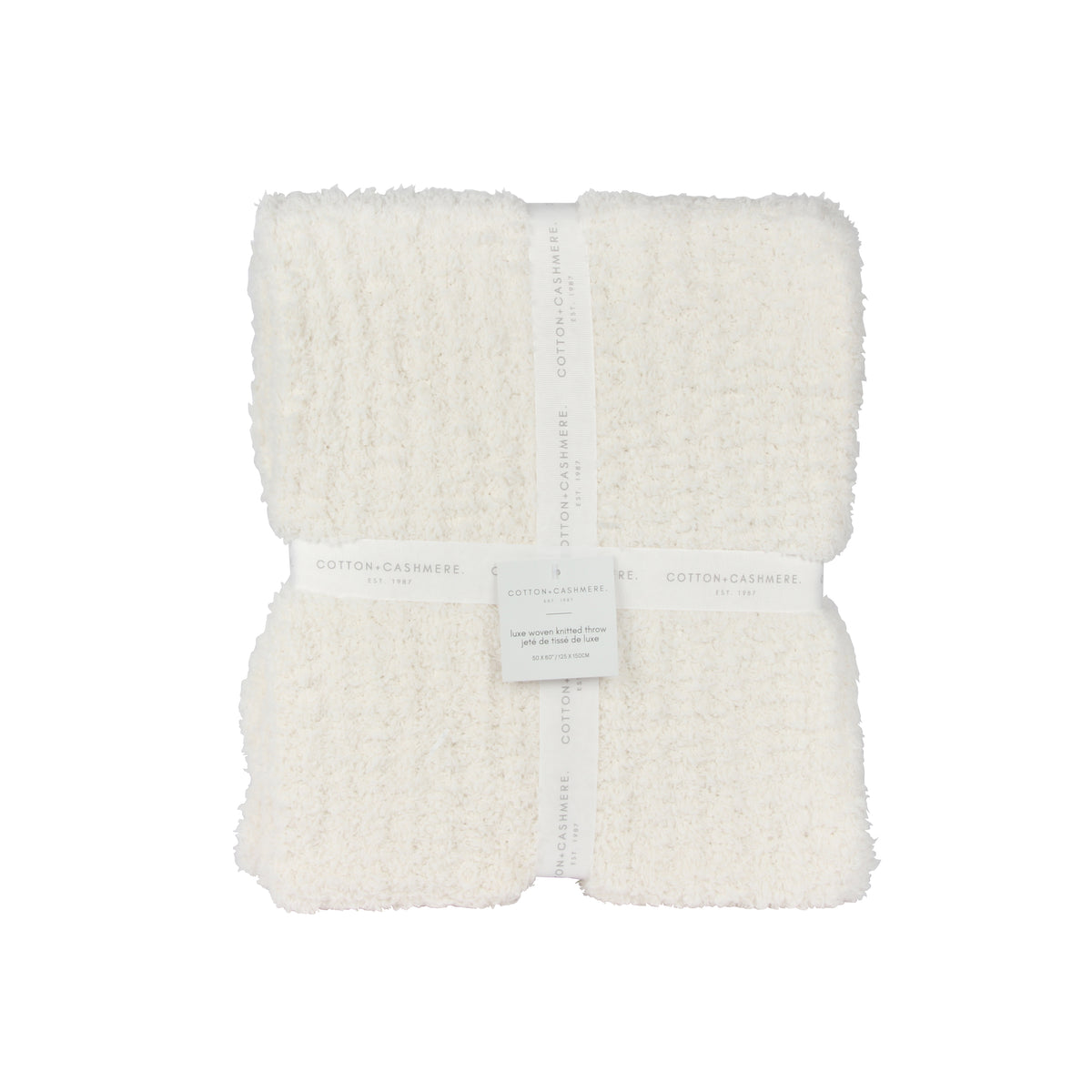 Luxe Woven Knitted Dream Throw Cream