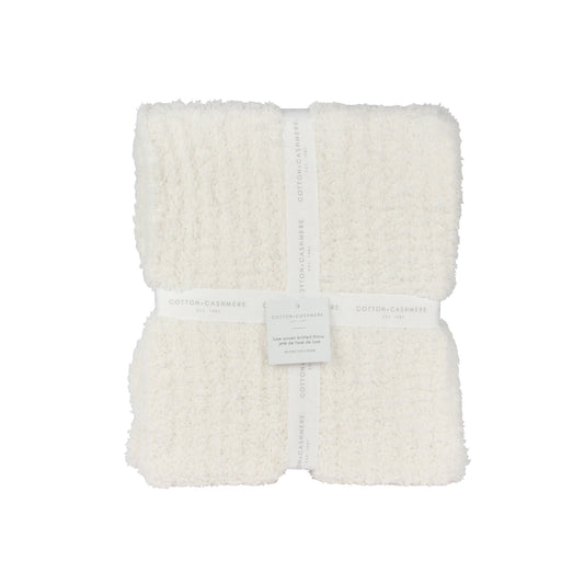 Luxe Woven Knitted Dream Throw Cream