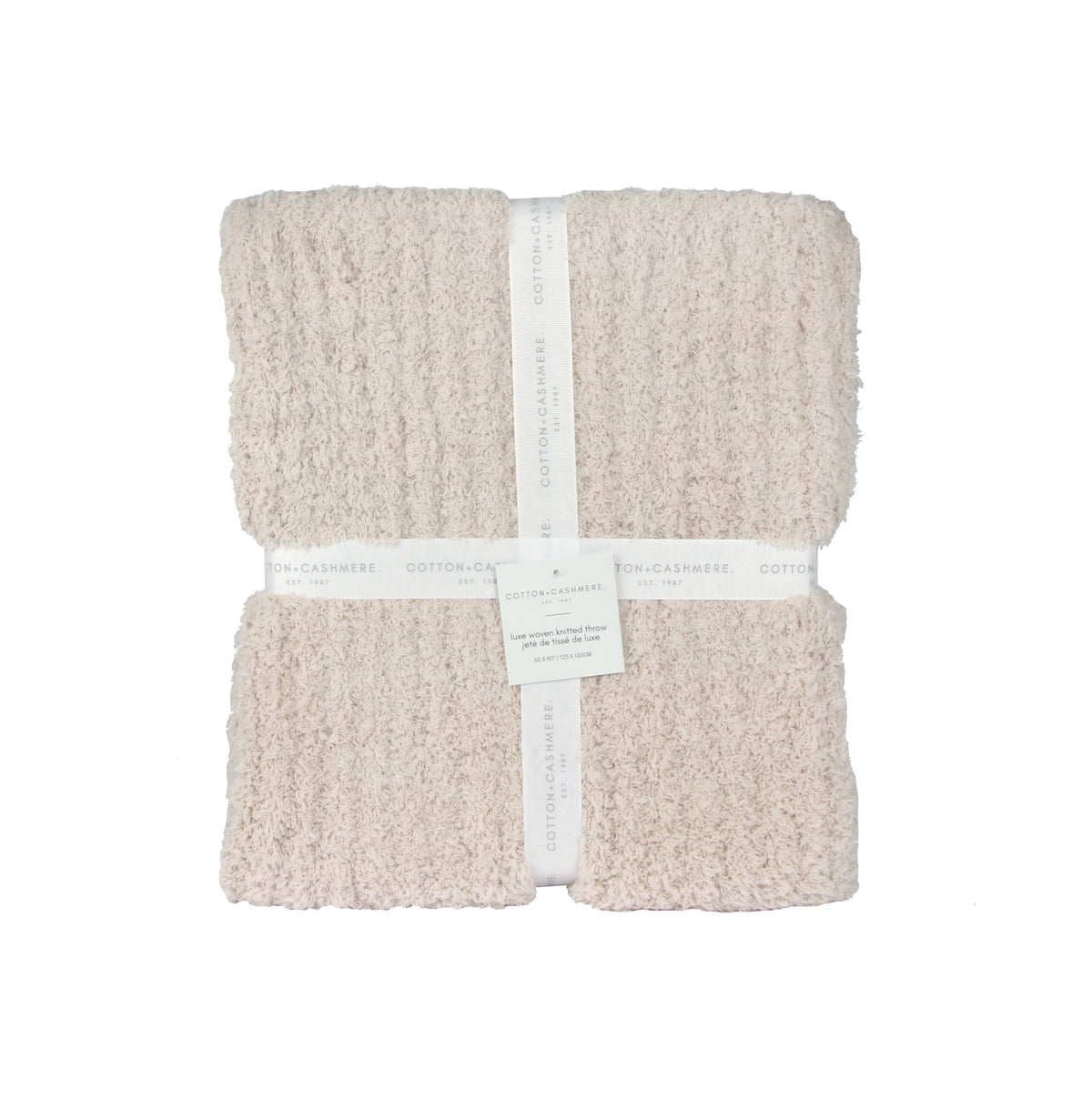 Luxe Woven Knitted Dream Throw Taupe