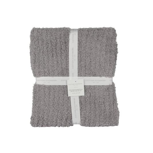 Luxe Woven Knitted Dream Throw Grey