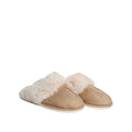 Aspen Sherpa Lined Scuff Slippers 12 Pack Natural