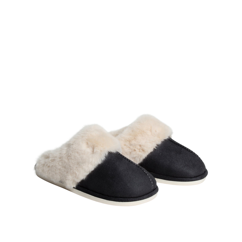 Aspen Sherpa Lined Scuff Slipper 12 Pack Black