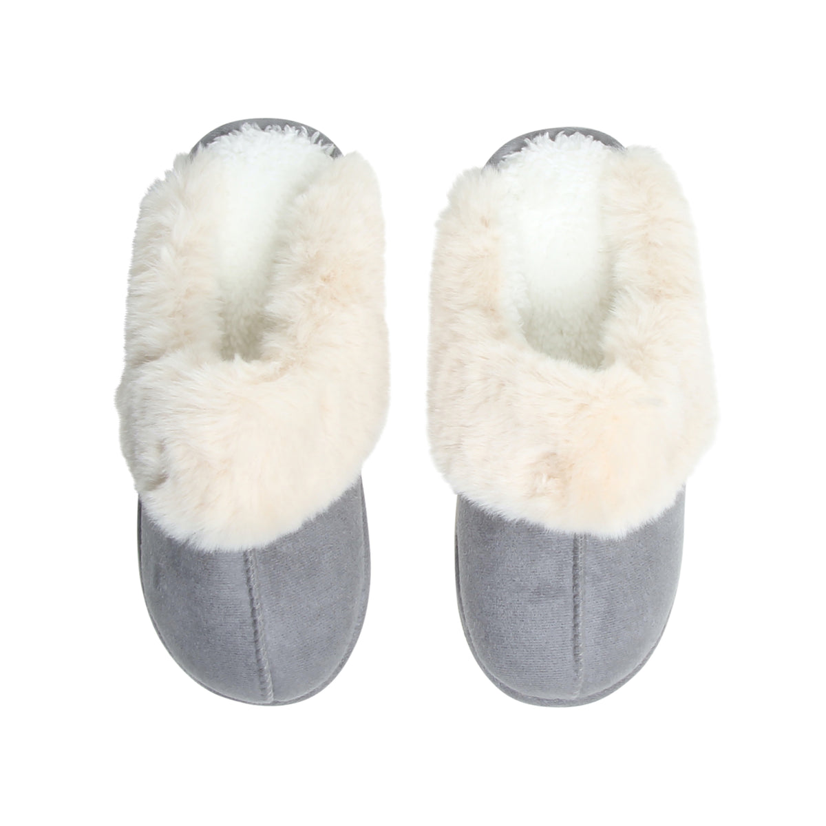 Aspen Sherpa Lined Scuff Slipper 12 Pack Grey