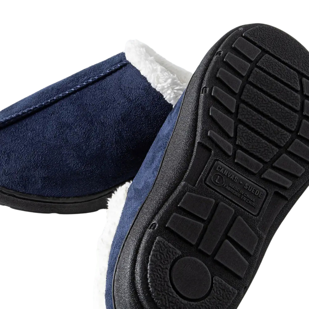 Kodiak Men's Slipper - Faux Suede Assorted 12Pk Navy
