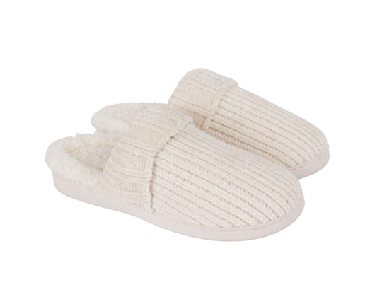 Luxury Chenille Slipper Assorted 12pk Cream